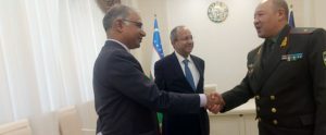 26 September, 2019 Deepening military ties: Deputy National Security Advisor of India Shri Pankaj Saran met the Minister of Defence of Uzbekistan H.E. Mr. Bahodir Kurbonov. Further intensification of India-Uzbekistan military ties in all spheres of military cooperation were discussed