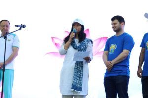 The 10th International Day of Yoga was celebrated at Central Park, Tashkent with great enthusiasm on June 21, 2024. H.E. Mr. Adkham Ikramov Sports Minister of Uzbekistan joined yoga enthusiasts to practice Yoga