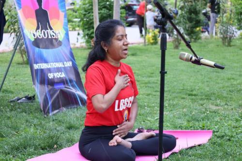 International Day of Yoga (IDY) session held on 2nd May 2025 at the Palace of Khudoyar Khan, Kokand