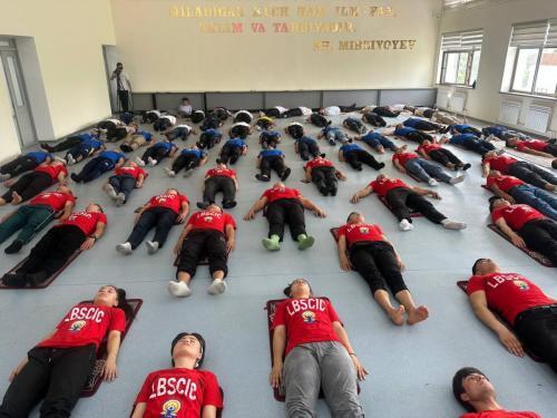 International Day of Yoga (IDY) session held on 30th April 2025 at the Denov Institute of Entrepreneurship and Pedagogy Yoga Club, Denov