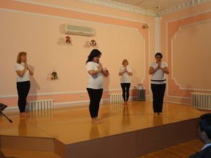 14 March, 2014 Yoga Graduation Day at Lal Bahadur Shastri Centre for Indian Culture, Tashkent.