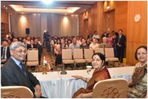 5 August 2018 Hon’ble External Affairs Minister Smt. Sushma Swaraj interacted with Indologists, Hindi teachers and students, ITEC and ICCR alumni in Uzbekistan