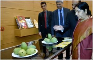 5 August 2018 Hon’ble External Affairs Minister Smt. Sushma Swaraj inaugurated ?Mango Festival? organized by the Government of the State of Uttar Pradesh, in Tashkent