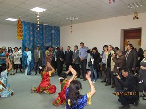 Classical dance performance by Students of Lal Bahadur Shastri Centre for Indian Culture, Tashkent in Indian Pavilion at the Cultural Week;