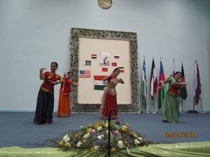 Classical dance performance by Students of Lal Bahadur Shastri Centre for Indian Culture, Tashkent in Indian Pavilion at the Cultural Week;
