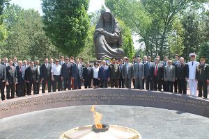 09 May, 2014 Ambassadors at the Independence Square Memorial after the Wreath Laying