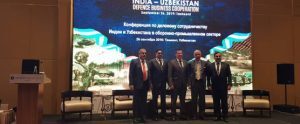 03 October, 2019 First ever India-Uzbekistan Defence Industrial Conference. Inauguration on 26 September attended by Ambassador of India Shri Santosh Jha and Chairman of Uzbekistan State Committee for Defence Industry as well as Joint Secretary Sanjay Jaju of India.
