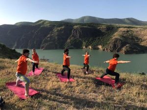 6 June 2020 Yoga Session at Ahangaran Reservoir, Angren region
