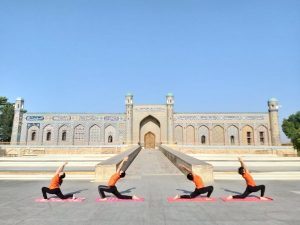 13 June, 2020 Yoga Session at Kokand Fortress and Kokand Institute of Pedagogy