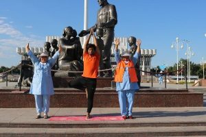6 June, 2020 Yoga Master Class at Drujba Narodov Square, Tashkent
