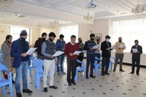 26 November, 2020 Officials of the Indian Embassy read the Preamble of the Indian Constitution to mark the Constitution Day 2020