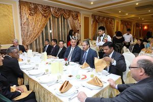 H.E. Mr. Alisher Kurmanov, First Deputy Minister of Foreign Affairs of the Republic of Uzbekistan with H.E. Mr. Vikram Doraiswami, Ambassador of India and other distinguished guests