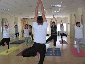 18 June, 2015 Yoga Demo at Tashkent Ulugbek International School
