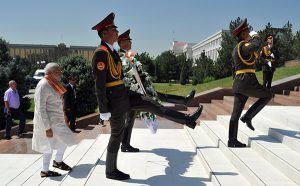 08 July, 2015 PM Paying Tribute at the national Monument of Independence and Humanism