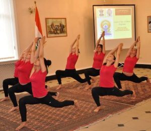 21 June, 2016 Yoga demonstration by LBSCIC Yoga students at 2nd International Day of Yoga event