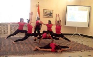 21 June, 2016 LBSCIC Yoga students performing at 2nd International Day of Yoga event