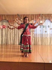 23 October, 2016 Uzbek Children performing traditional Indian dance during Diwali celebrations at the Lal Bahadur Shastri Centre for Indian Culture, Tashkent