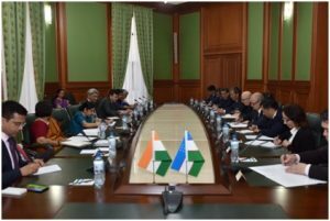 4 Aug,2018 Hon’ble External Affairs Minister Smt. Sushma Swaraj meeting with Hon’ble Foreign Minister of Uzbekistan H.E. Mr. Abdulaziz Kamilov