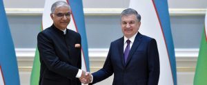 23 September, 2019 Ambassador Santosh Jha presented his credentials to the President of the Republic of Uzbekistan H.E. Mr. Shavkat Mirziyoyev today.
